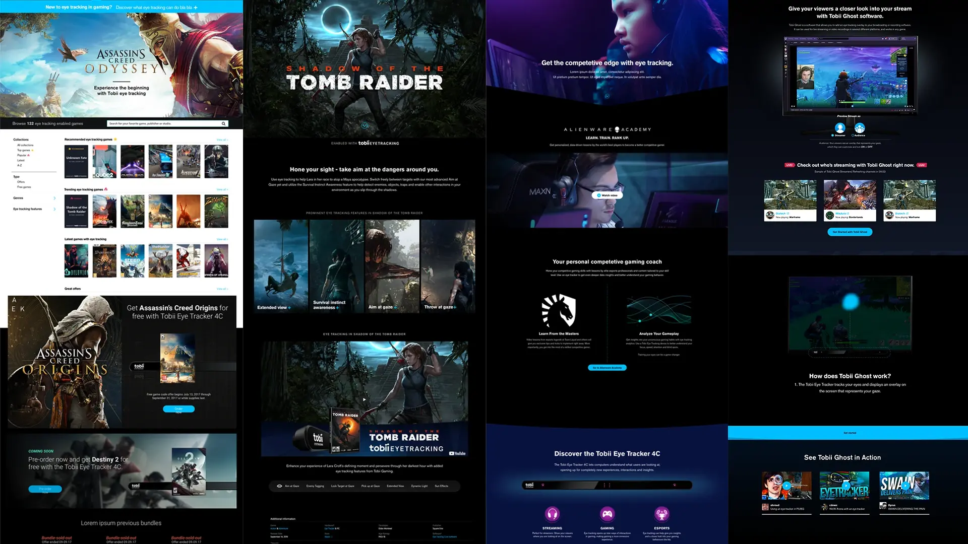 Tobii gaming campaign pages