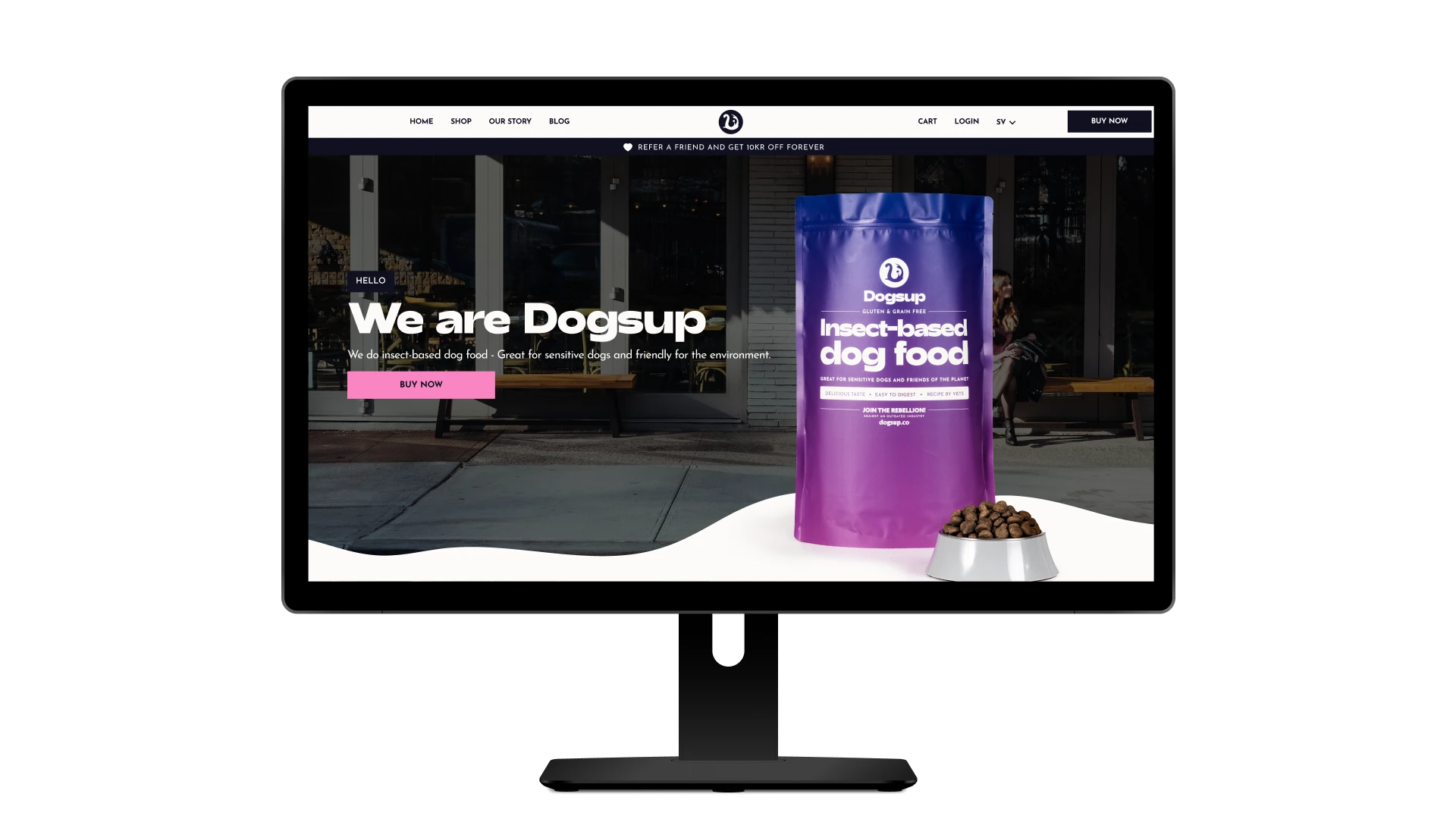 Dogsup website desktop