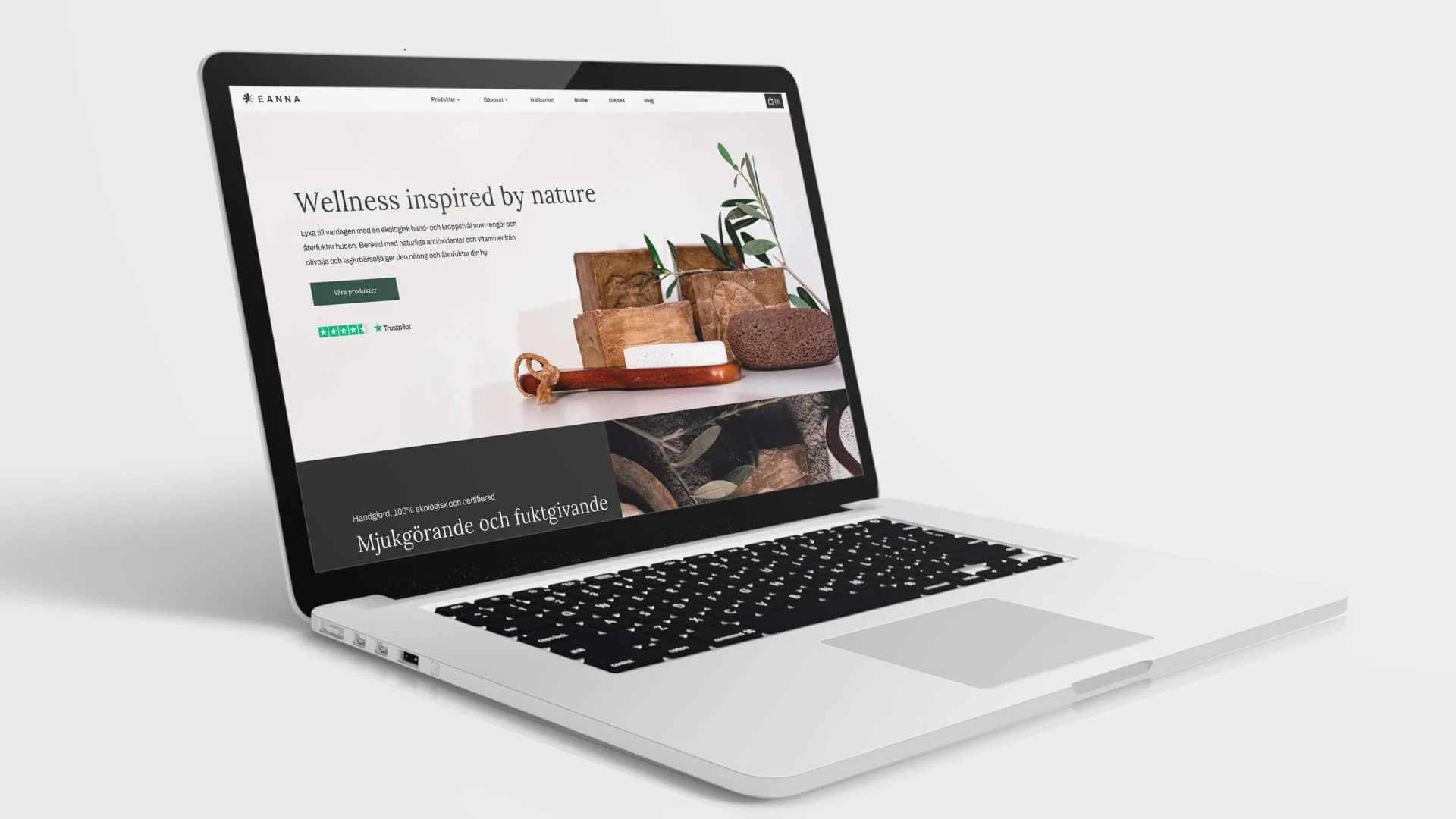 Eanna website mockup