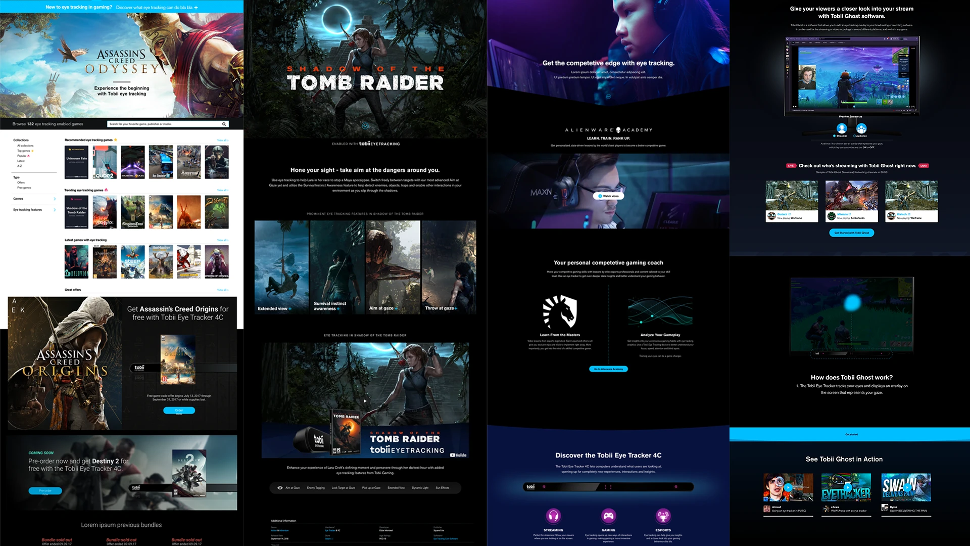 Tobii gaming campaign pages